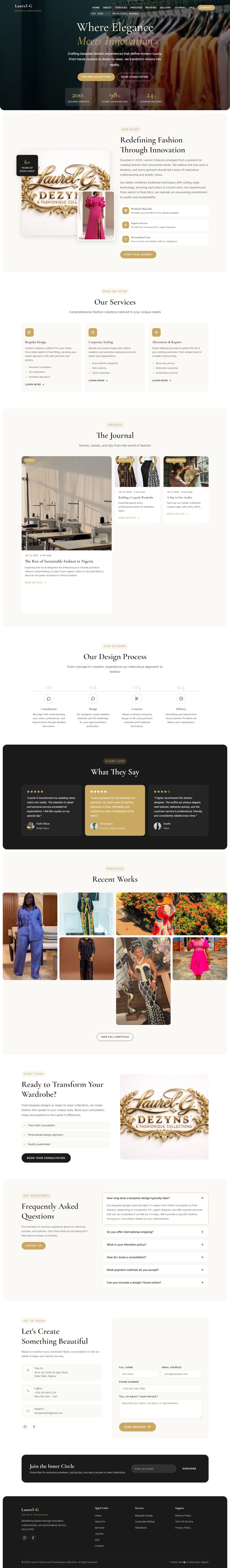 Laurel-G Dezyn's Fashion Website